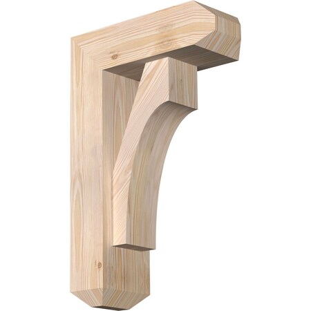 Ekena Millwork Westlake Craftsman Smooth Bracket w/ Offset Brace, Douglas Fir, 5 1/2"W x 14"D x 22"H BKT0604X14X22WTL04SDF